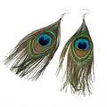 Aura Peacok Feather  Earrings