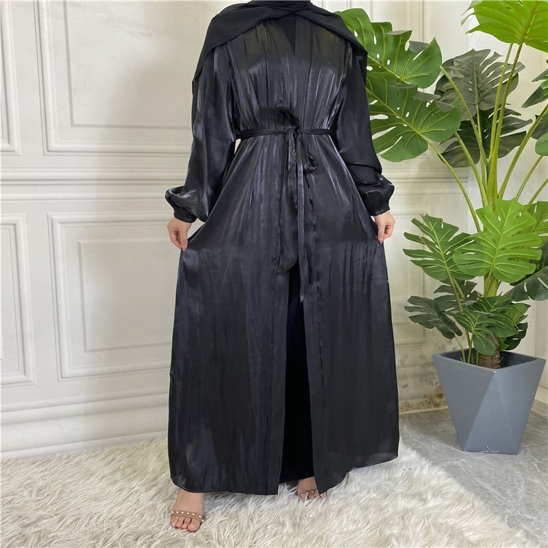 Glamour Shiny Silk Cardigan Kimono Robe
