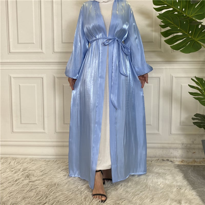 Glamour Shiny Silk Cardigan Kimono Robe